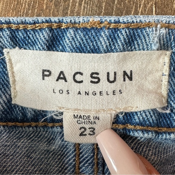Pacsun Two Tone Denim Mini Skirt Size 23 - Picture 3 of 7